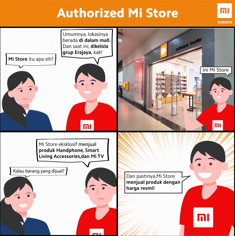 Ilustrasi Perbedaan Authorized Mi Store