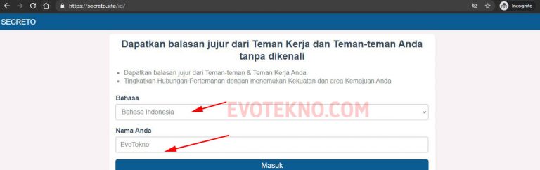 Cara Daftar dan Menggunakan Secreto, Terbaru 2020 - EvoTekno