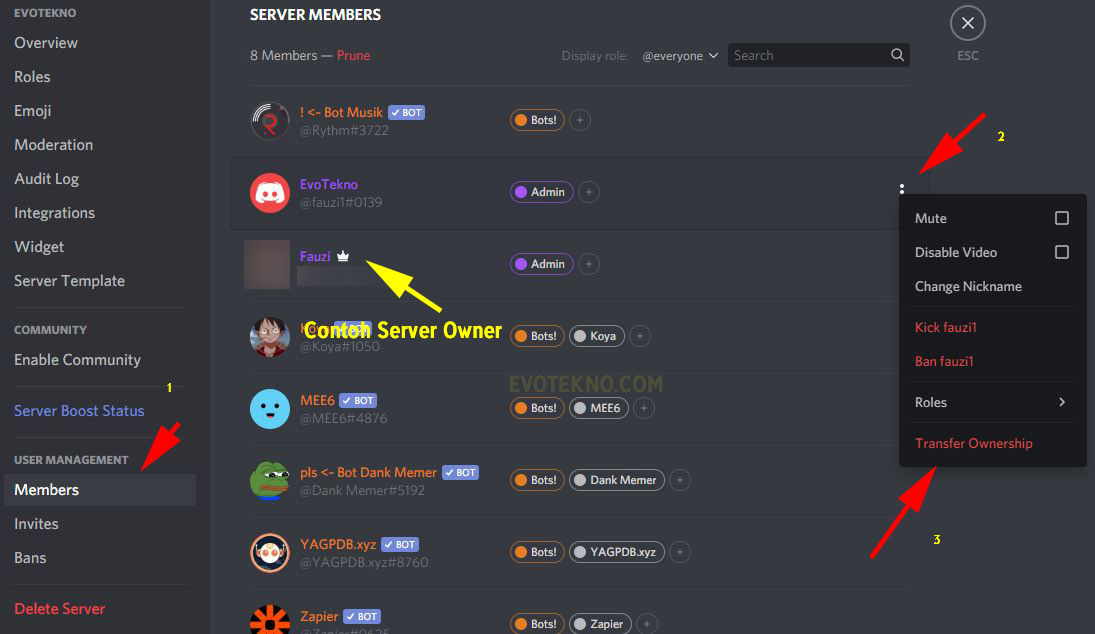 Cara Transfer Kepemilikan Server Discord dan Cara Tambah