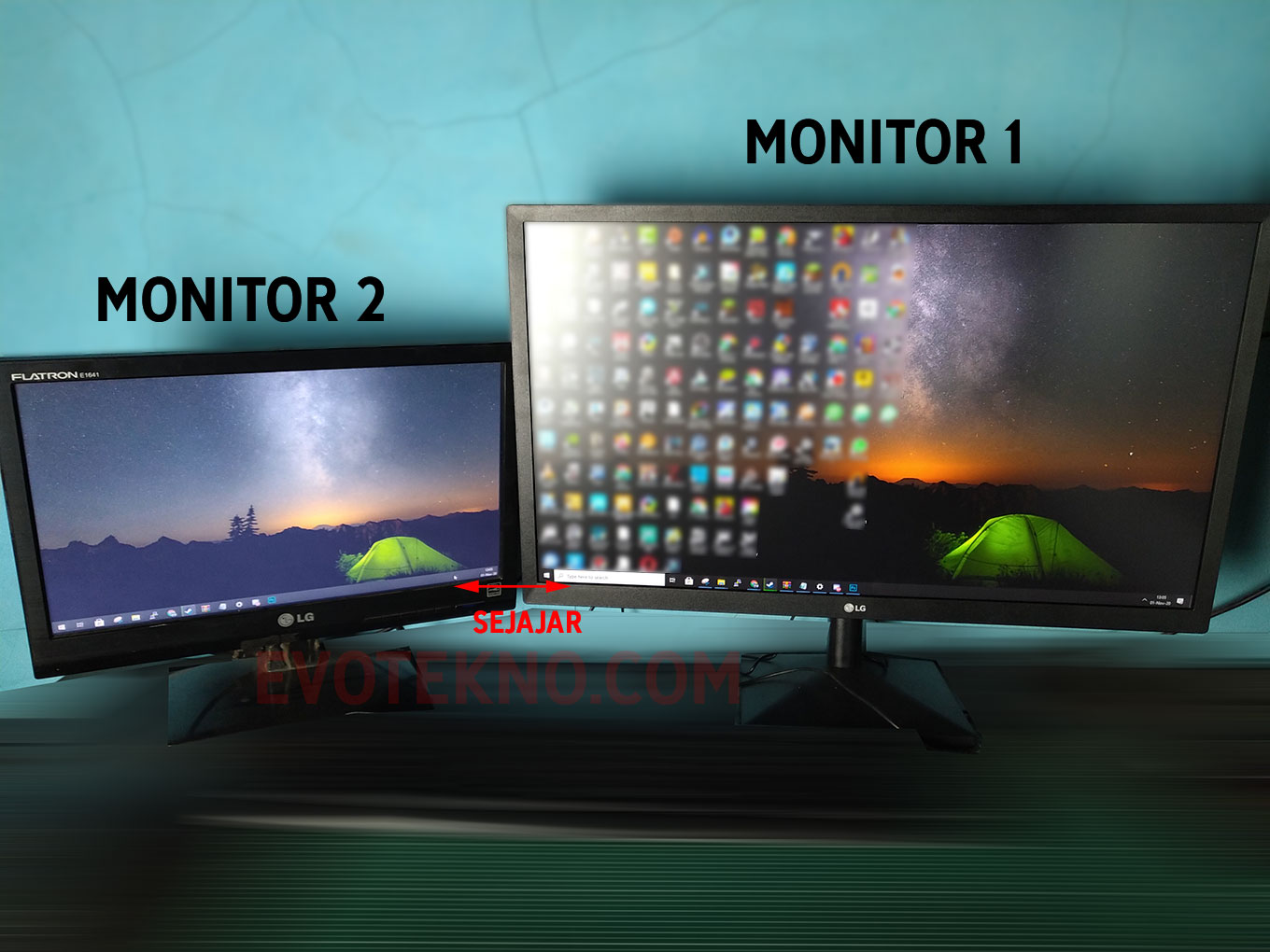 Cara Setting Dual Monitor Atau Lebih Di Windows 10 - Evotekno