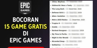 Bocoran 15 Game Gratis di Epic Games Store, Paling Akurat!