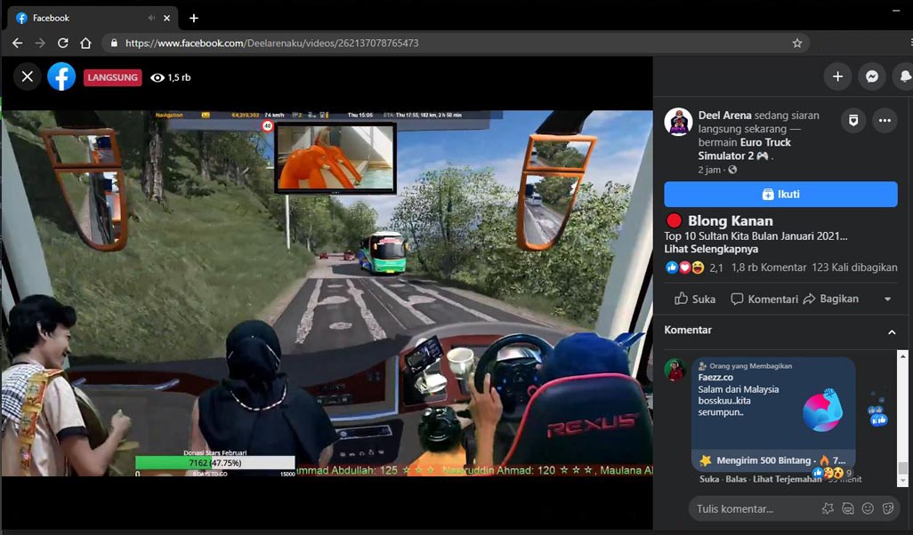 Live Streaming Euro Truck Simulator 2 - Deel Arena