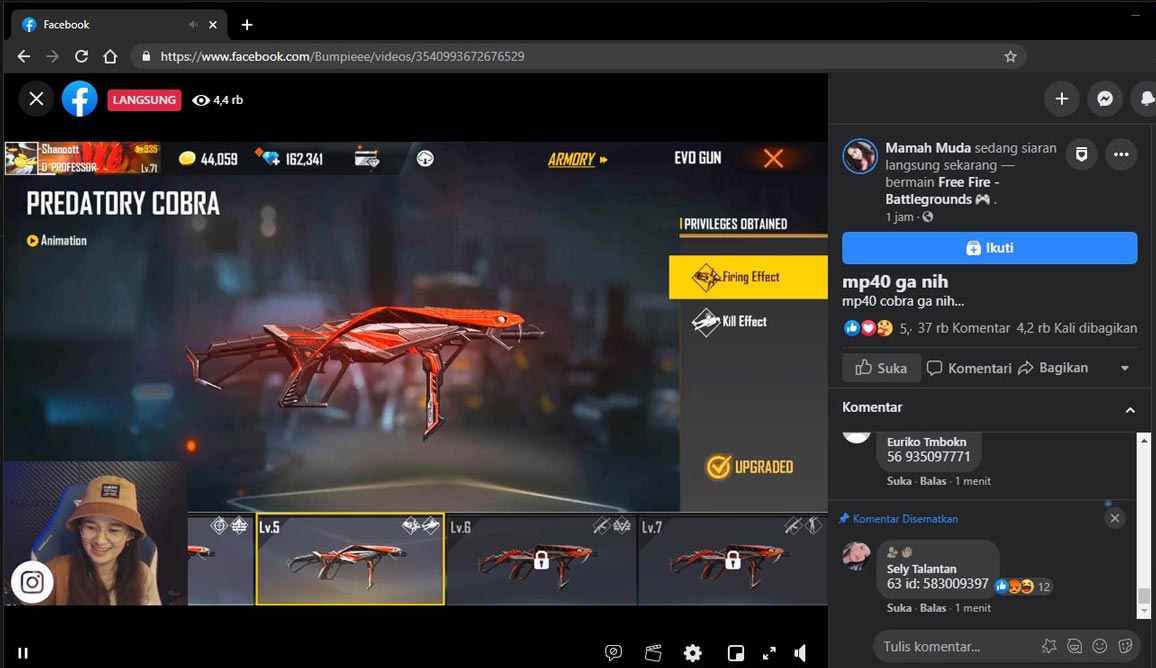Live Streaming Garena Fire Fire - Mamah Muda