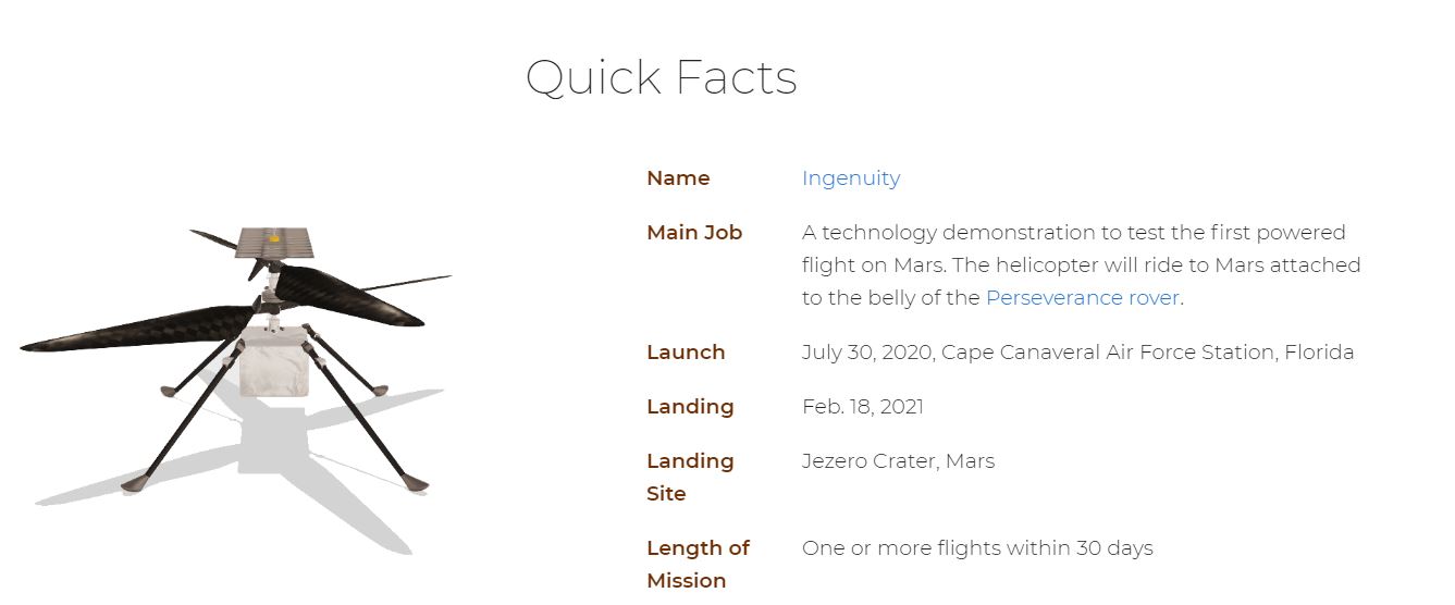 Mars Helicopter - NASA