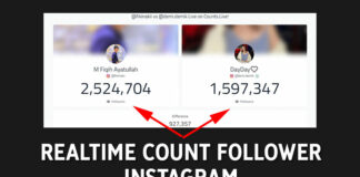 Realtime Count Follower Instagram