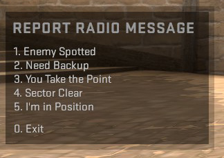 Report radio message - CSGO