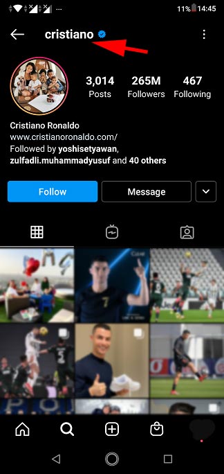 Username Instagram - Cristiano Ronaldo