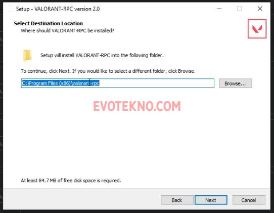 Instalasi Valorant RPC - Simpan di Program Files (x86)
