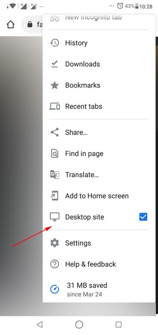 Desktop Site - Google Chrome