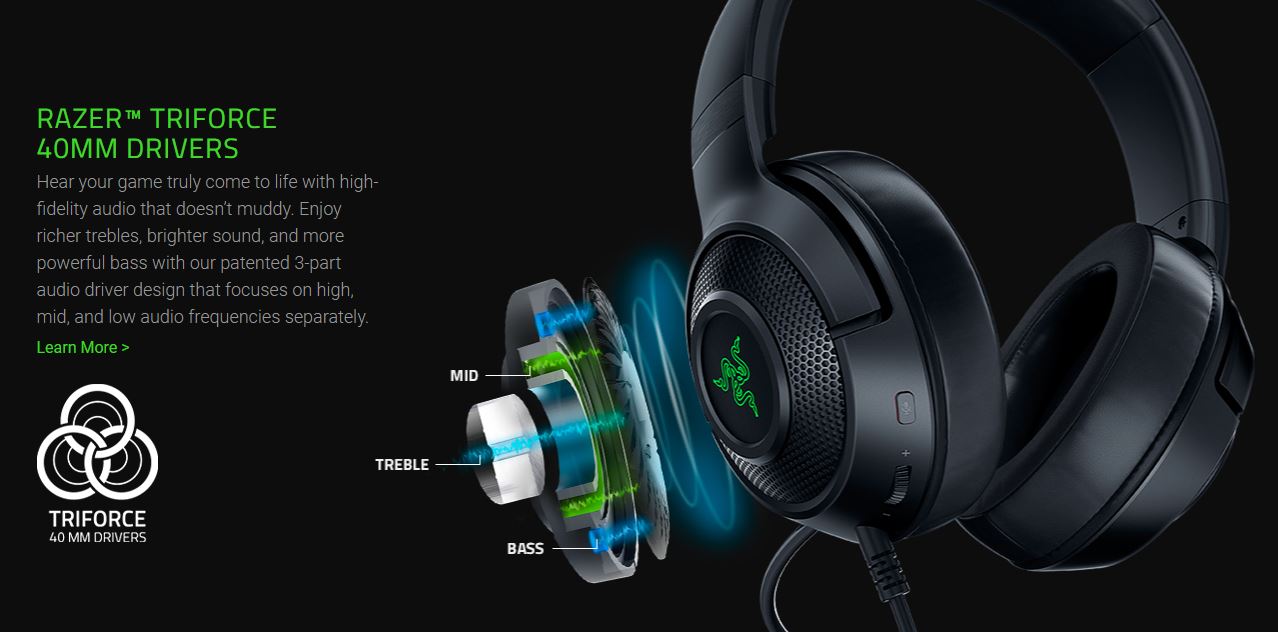 RAZER TRIFORCE 40MM DRIVERS