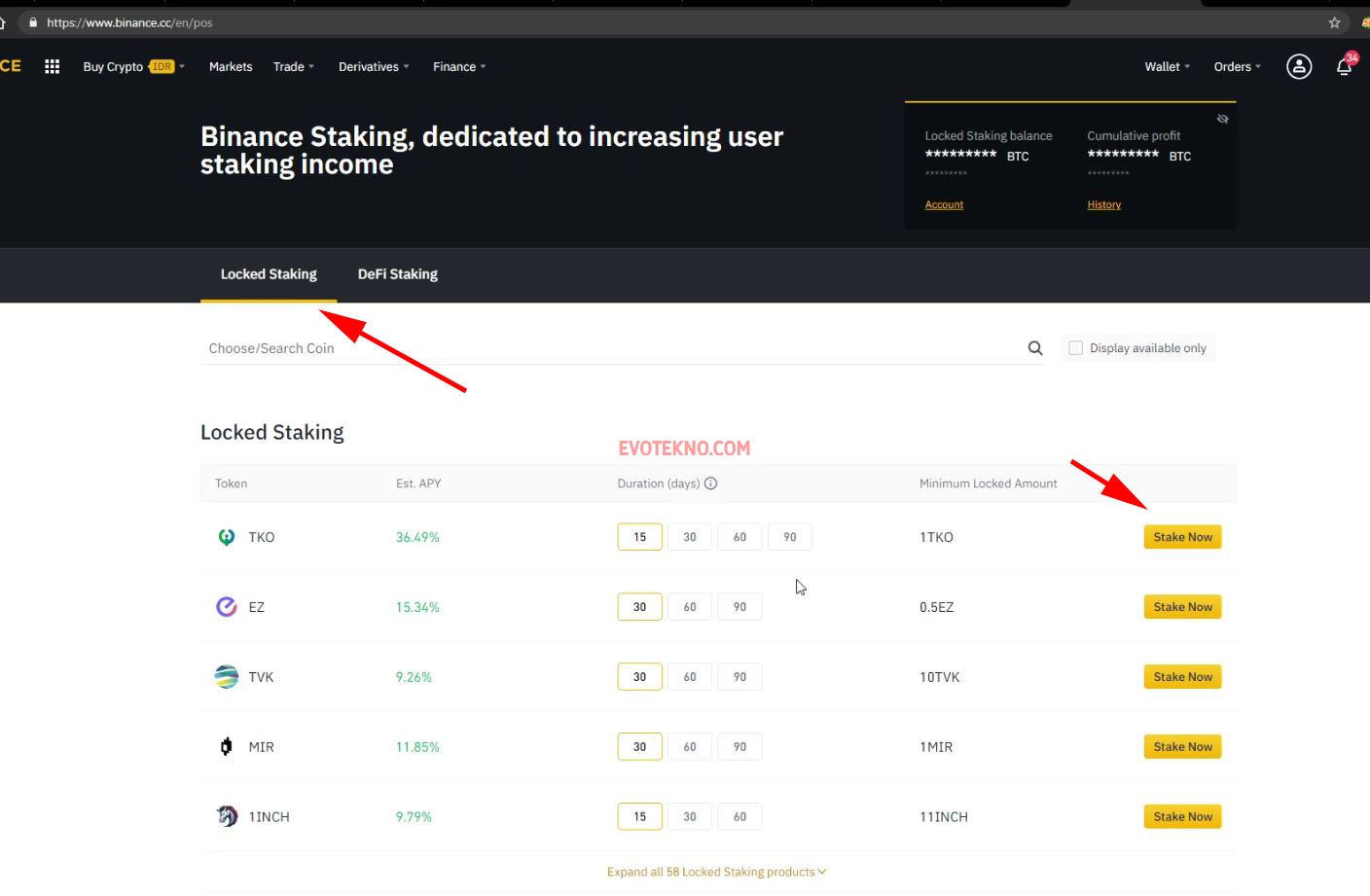 Cara Staking Aset Kripto di Binance (BNB, TKO, Cake dll ...