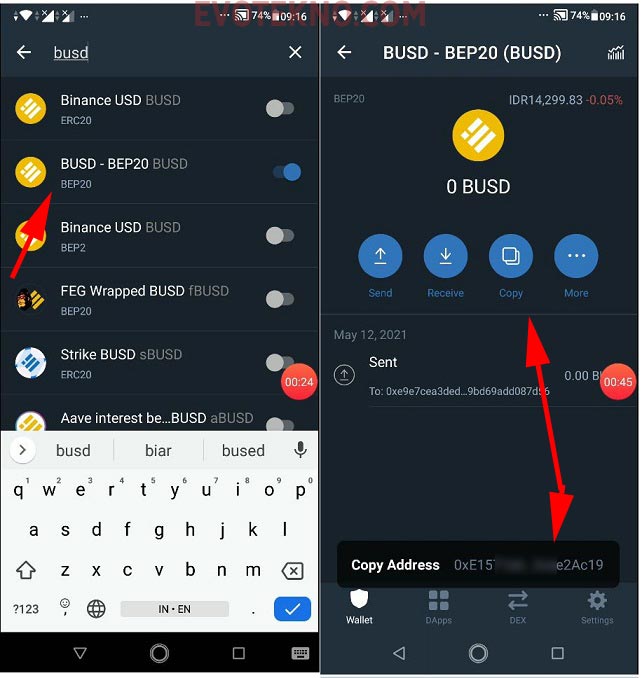 How to send crypto from binance us to trust wallet