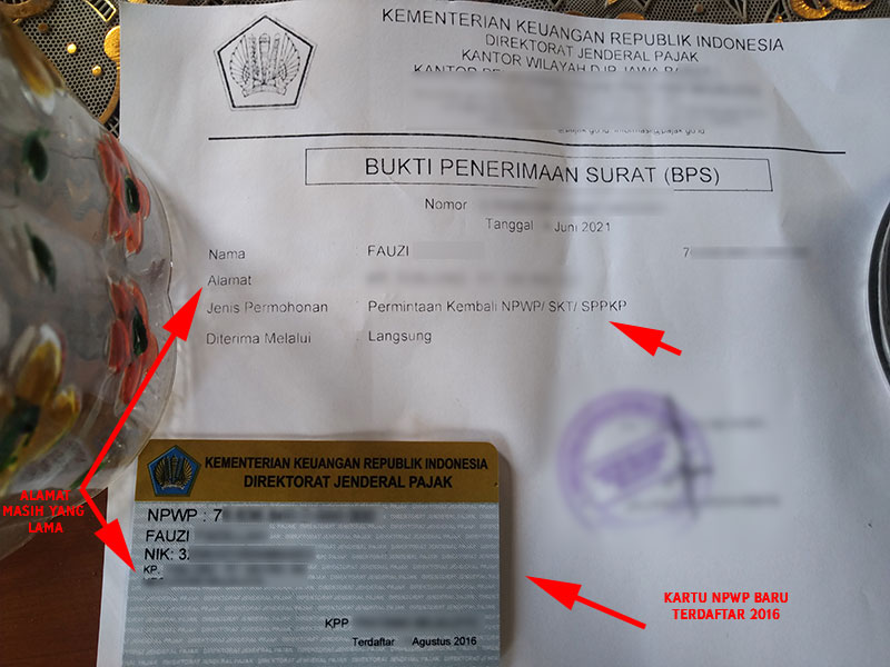 BPS - Permintaan Kembali NPWP - SKT - SPPKP & kartu NPWP