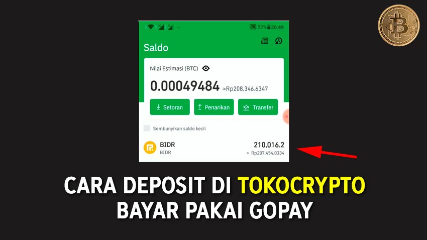 Cara Deposit di Tokocrypto Bayar Pakai GoPay
