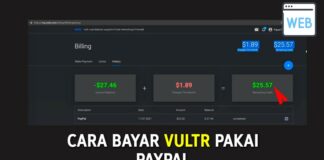 Cara Bayar Vultr Pakai PayPal