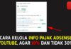 Cara Kelola Info Pajak AdSense YouTube