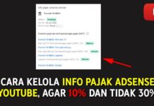 Cara Kelola Info Pajak AdSense YouTube