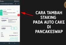 Cara Tambah Muatan Staking Auto Cake di PancakeSwap