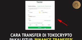 Cara Transfer Koin di Tokocrypto pakai fitur Binance Transfer