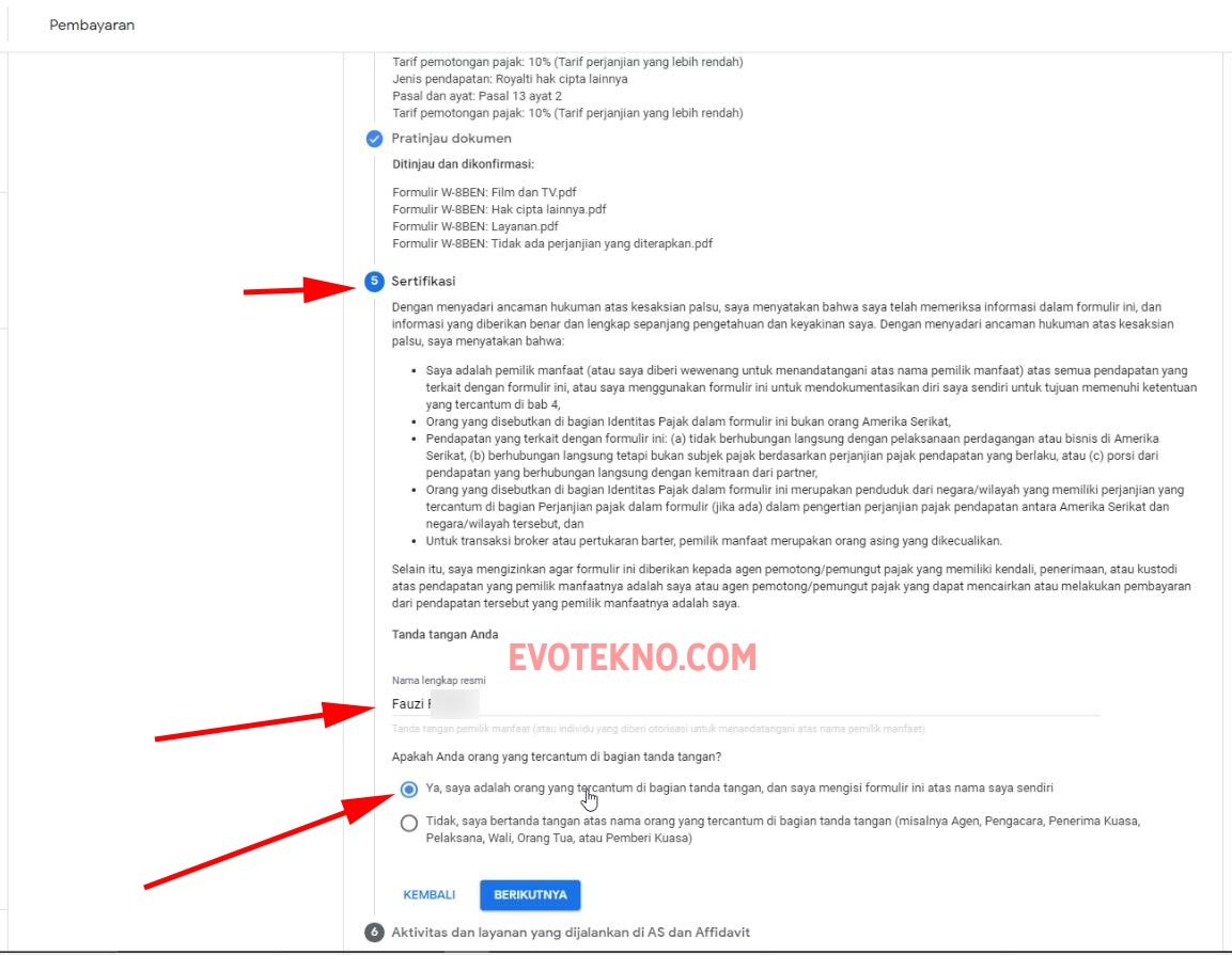 Google Adsense - Sertifikasi - Pajak YouTube