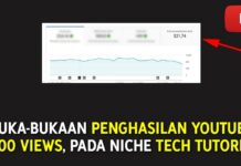 PENGHASILAN YOUTUBE 1000 VIEWS - NICHE TUTORIAL TEKNOLOGI