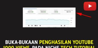 PENGHASILAN YOUTUBE 1000 VIEWS - NICHE TUTORIAL TEKNOLOGI