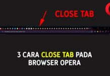 Cara Close Tab Pada Browser Opera