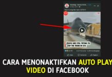 Cara Menonaktifkan auto play video di facebook