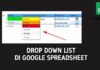 Drop Down List di Google Spreadsheet