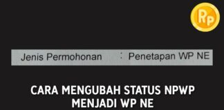 Cara Menonaktifkan Status NPWP jadi WP NE