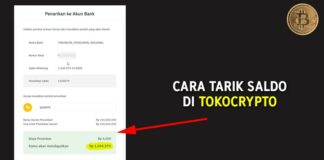 Cara Tarik Saldo (Withdraw) di Tokocrypto