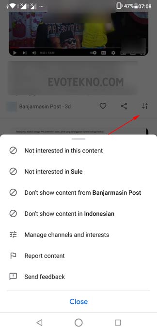 Not Interested - Berita Google Discover
