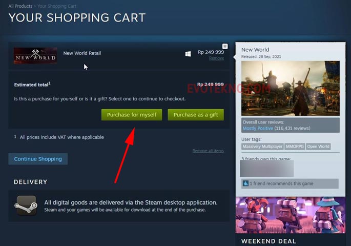 Purchase for myself - Steam - Beli Game New World