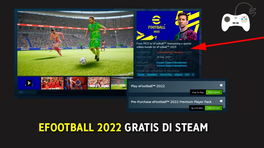 eFootball 2022 Gratis di Steam