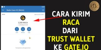 Cara Kirim Radio Raca dari Trust Wallet ke Gate.io