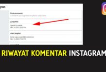 Cara Melihat Riwayat Komentar Instagram