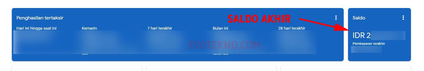 Saldo Akhir - Google AdSense