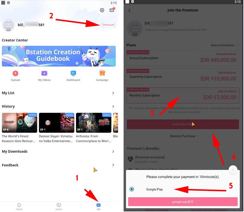 Bilibili bstation - Premium - Subscribe Now