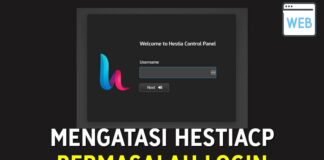 Mengatasi HestiaCP bermasalah Login