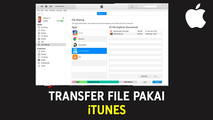 Cara Transfer File Pakai iTunes dari iPhone dan PC (Musik, Video dan Format File Lain)