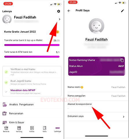 Profil - Alamat Korespondensi - Bank Jago