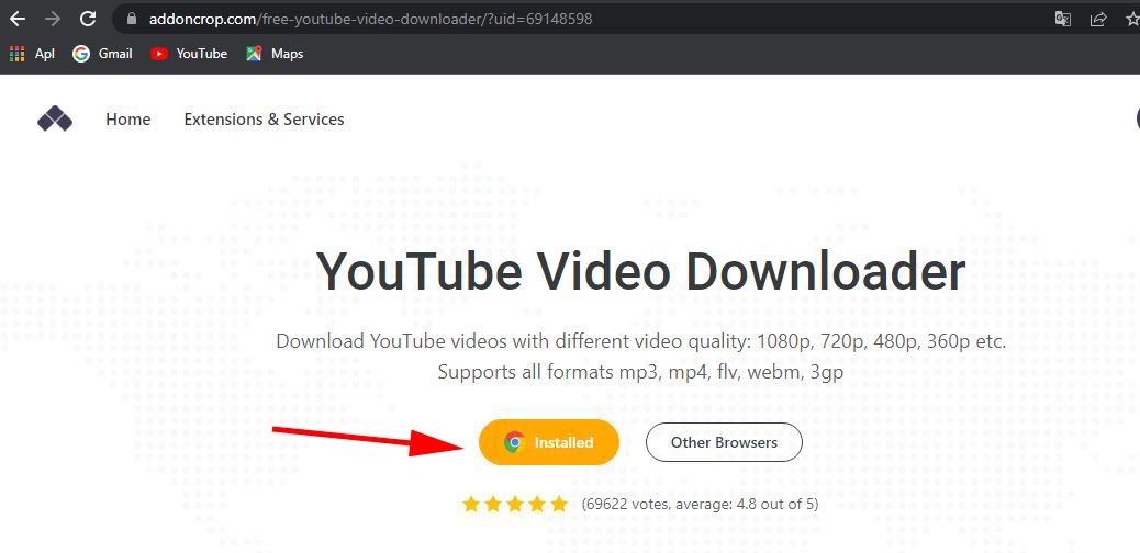 Addoncrop ekstensi youtube video download