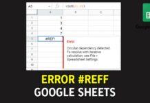Cara Mengatasi Google Sheets Error #REF! (Circular dependency detected..)