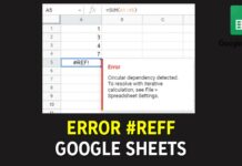 Cara Mengatasi Google Sheets Error #REF! (Circular dependency detected..)
