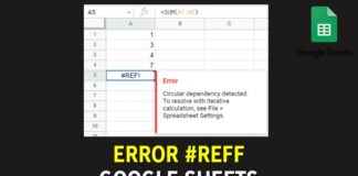 Cara Mengatasi Google Sheets Error #REF! (Circular dependency detected..)