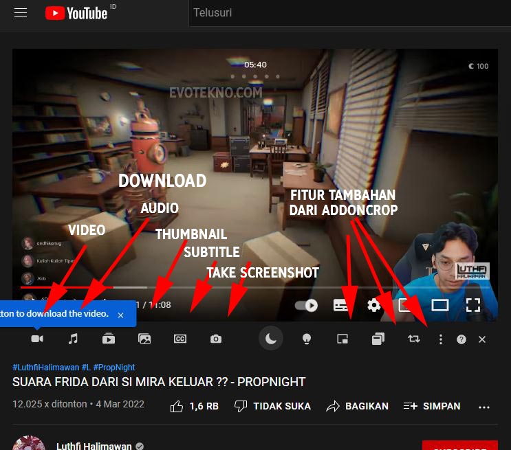 Fitur download addoncrop ekstensi browser