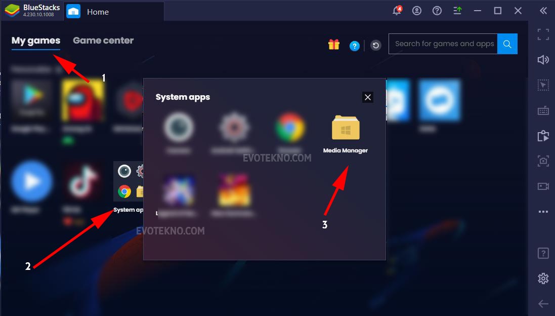 Схема управления для bluestacks