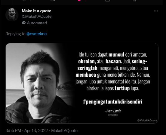 Bot Twitter MakeItQuote