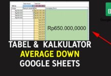 Cara Buat Kalkulator Average Down Untuk Saham Crypto di Google Sheets