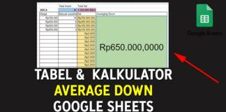 Cara Buat Kalkulator Average Down Untuk Saham Crypto di Google Sheets